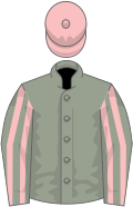 French grey, pink cap and striped sleeves