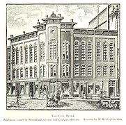 Coyl Block, 1860, NE Corner of Woodward and Monroe.