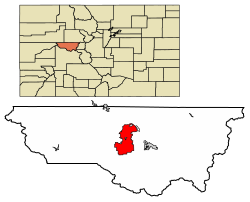 Location of Snowmass Village in Pitkin County, Colorado.