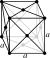Face-centered cubic crystal structure for γ-Fe (912–1394 °C): iron