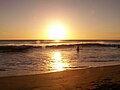Poneloya Beach, just outside Leon at sunset.
