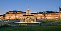 Castle Square with New Palace in Stuttgart