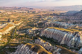 Central Anatolia Region: Cappadocia is well known for its unique rock homes and volcanic terrain.