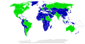 Image 23A world map distinguishing countries of the world as federations (green) from unitary states (blue), a work of political science (from Political science)