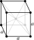 Body-centered cubic crystal structure for α-Fe: iron