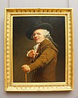 Framed self-portrait on display at the Louvre